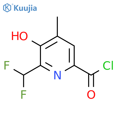 2-(Difluoromethyl)-3-hydroxy-4-methylpyridine-6-carbonyl chloride structure