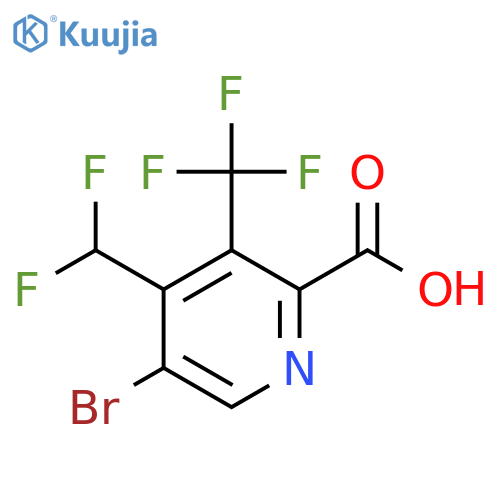 5-Bromo-4-(difluoromethyl)-3-(trifluoromethyl)pyridine-2-carboxylic acid structure