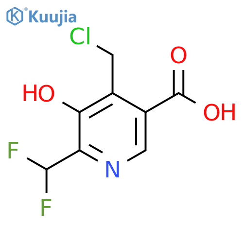 4-(Chloromethyl)-2-(difluoromethyl)-3-hydroxypyridine-5-carboxylic acid structure