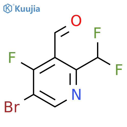 5-Bromo-2-(difluoromethyl)-4-fluoropyridine-3-carboxaldehyde structure