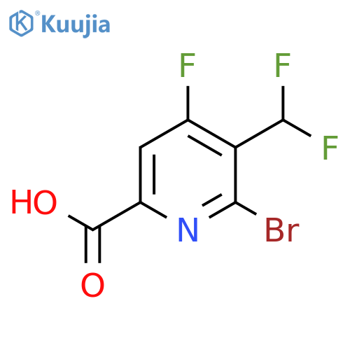 2-Bromo-3-(difluoromethyl)-4-fluoropyridine-6-carboxylic acid structure