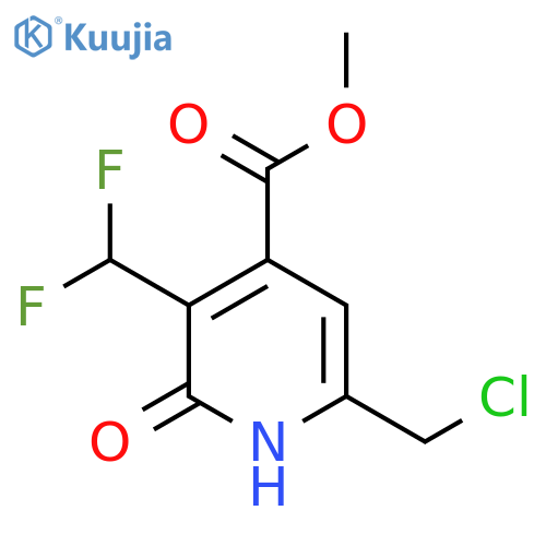 Methyl 6-(chloromethyl)-3-(difluoromethyl)-2-hydroxypyridine-4-carboxylate structure