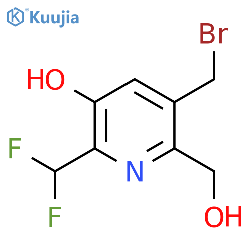 5-(Bromomethyl)-2-(difluoromethyl)-3-hydroxypyridine-6-methanol structure