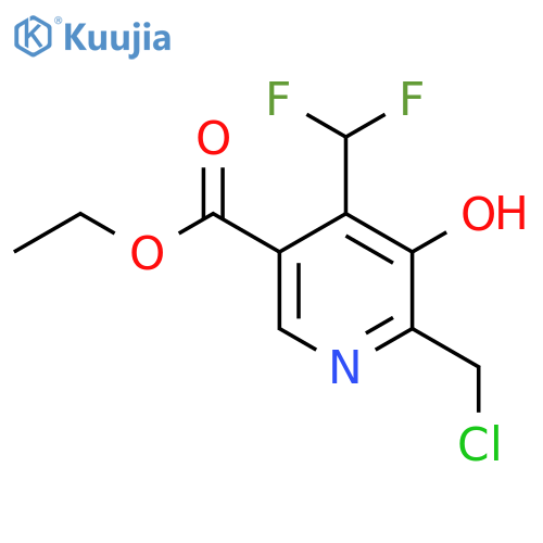 Ethyl 2-(chloromethyl)-4-(difluoromethyl)-3-hydroxypyridine-5-carboxylate structure