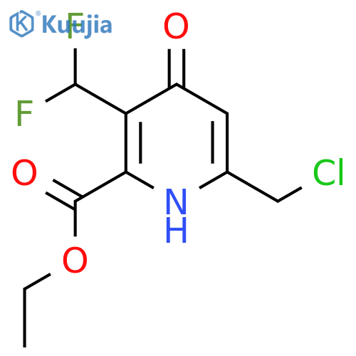 Ethyl 6-(chloromethyl)-3-(difluoromethyl)-4-hydroxypyridine-2-carboxylate structure
