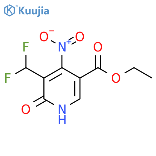 Ethyl 3-(difluoromethyl)-2-hydroxy-4-nitropyridine-5-carboxylate structure
