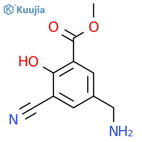 Methyl 5-aminomethyl-3-cyano-2-hydroxybenzoate structure