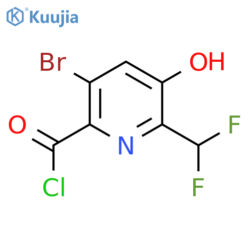 5-Bromo-2-(difluoromethyl)-3-hydroxypyridine-6-carbonyl chloride structure