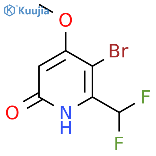 3-Bromo-2-(difluoromethyl)-6-hydroxy-4-methoxypyridine structure