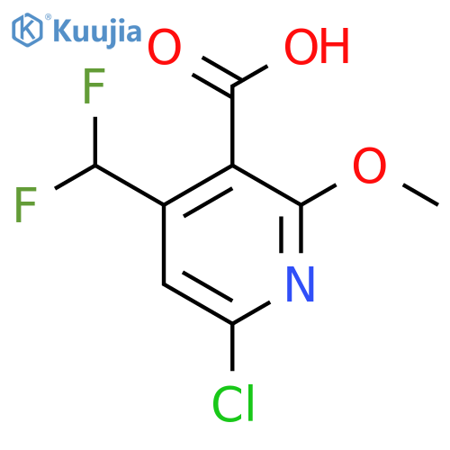 6-Chloro-4-(difluoromethyl)-2-methoxypyridine-3-carboxylic acid structure