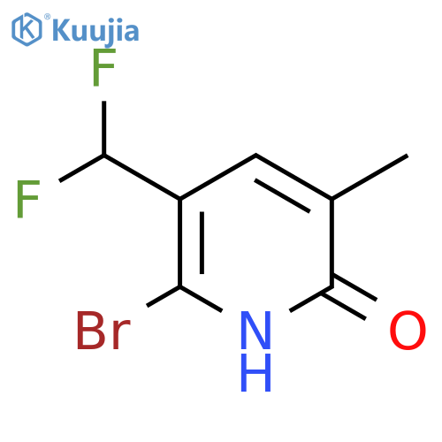 2-Bromo-3-(difluoromethyl)-6-hydroxy-5-methylpyridine structure