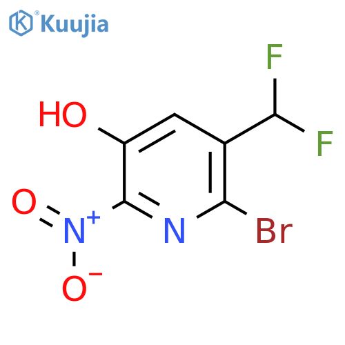 2-Bromo-3-(difluoromethyl)-5-hydroxy-6-nitropyridine structure