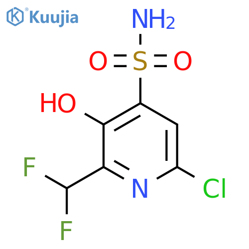6-Chloro-2-(difluoromethyl)-3-hydroxypyridine-4-sulfonamide structure