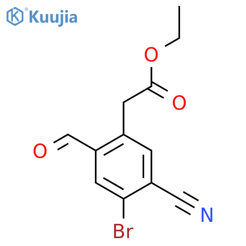 Ethyl 4-bromo-5-cyano-2-formylphenylacetate structure