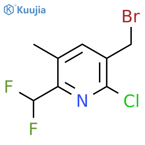 3-(Bromomethyl)-2-chloro-6-(difluoromethyl)-5-methylpyridine structure
