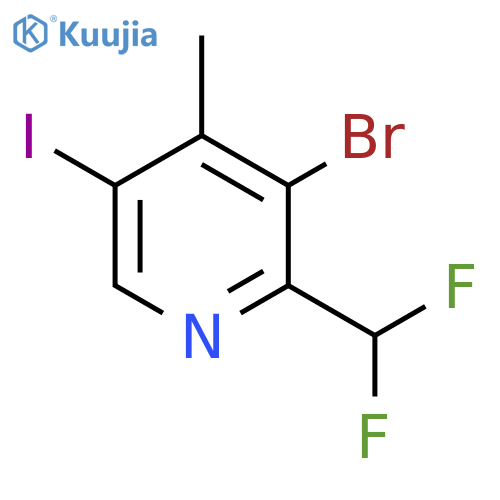3-Bromo-2-(difluoromethyl)-5-iodo-4-methylpyridine structure