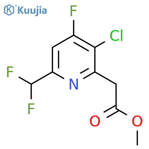 Methyl 3-chloro-6-(difluoromethyl)-4-fluoropyridine-2-acetate structure