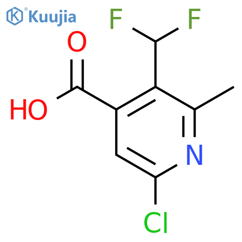 6-Chloro-3-(difluoromethyl)-2-methylpyridine-4-carboxylic acid structure