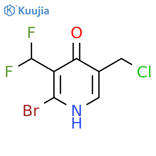 2-Bromo-5-(chloromethyl)-3-(difluoromethyl)-4-hydroxypyridine structure