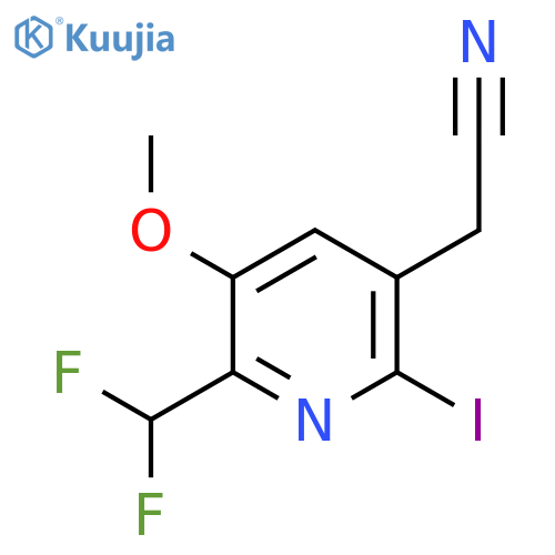 2-(Difluoromethyl)-6-iodo-3-methoxypyridine-5-acetonitrile structure