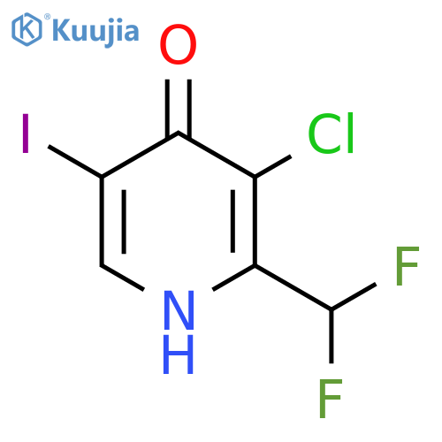 3-Chloro-2-(difluoromethyl)-4-hydroxy-5-iodopyridine structure