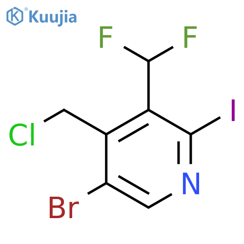 5-Bromo-4-(chloromethyl)-3-(difluoromethyl)-2-iodopyridine structure