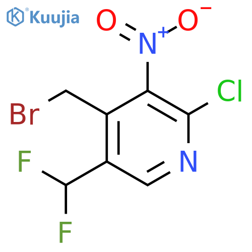 4-(Bromomethyl)-2-chloro-5-(difluoromethyl)-3-nitropyridine structure