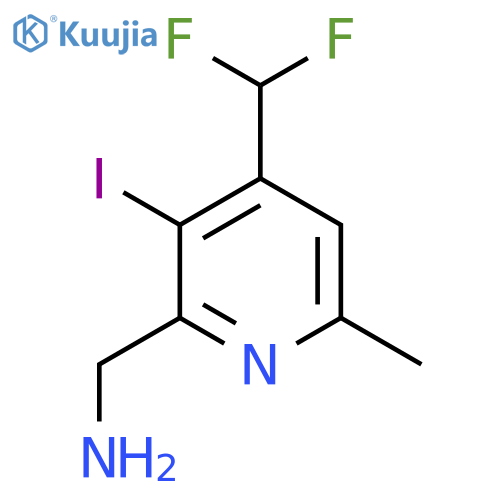 2-(Aminomethyl)-4-(difluoromethyl)-3-iodo-6-methylpyridine structure