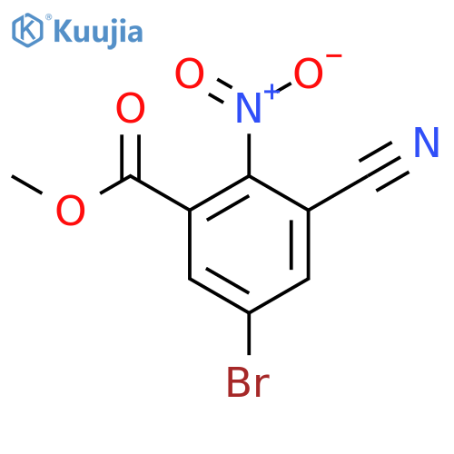 Methyl 5-bromo-3-cyano-2-nitrobenzoate structure
