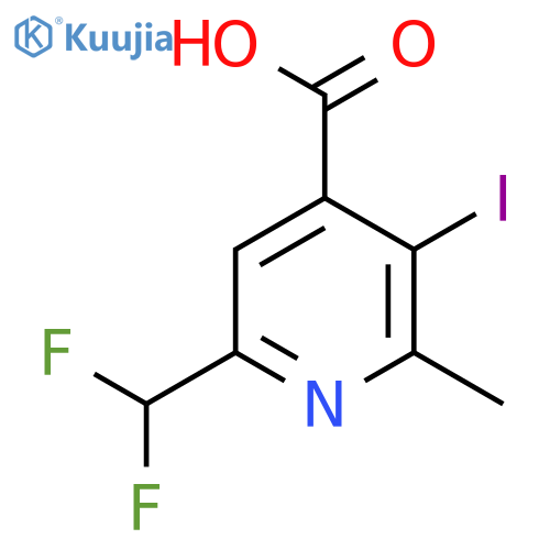 6-(Difluoromethyl)-3-iodo-2-methylpyridine-4-carboxylic acid structure