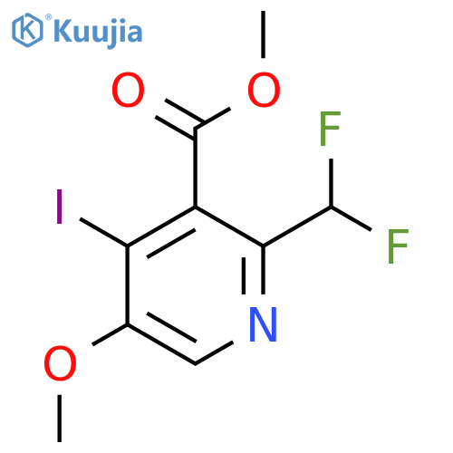 Methyl 2-(difluoromethyl)-4-iodo-5-methoxypyridine-3-carboxylate structure