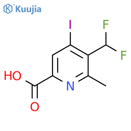 3-(Difluoromethyl)-4-iodo-2-methylpyridine-6-carboxylic acid structure