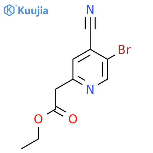 Ethyl 5-bromo-4-cyanopyridine-2-acetate structure