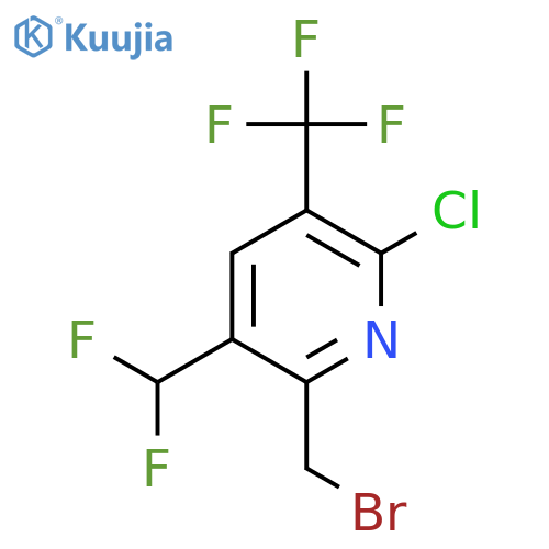 2-(Bromomethyl)-6-chloro-3-(difluoromethyl)-5-(trifluoromethyl)pyridine structure