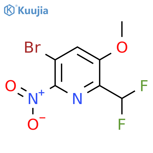 5-Bromo-2-(difluoromethyl)-3-methoxy-6-nitropyridine structure
