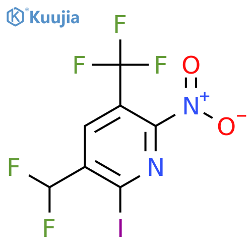 3-(Difluoromethyl)-2-iodo-6-nitro-5-(trifluoromethyl)pyridine structure