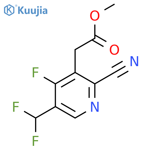 Methyl 2-cyano-5-(difluoromethyl)-4-fluoropyridine-3-acetate structure