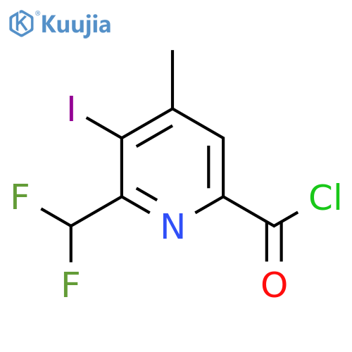 2-(Difluoromethyl)-3-iodo-4-methylpyridine-6-carbonyl chloride structure