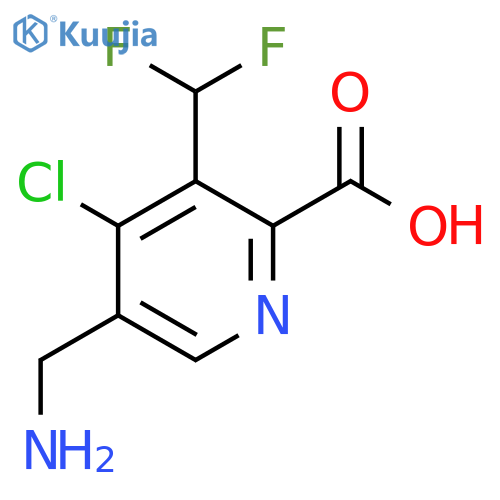 5-(Aminomethyl)-4-chloro-3-(difluoromethyl)pyridine-2-carboxylic acid structure