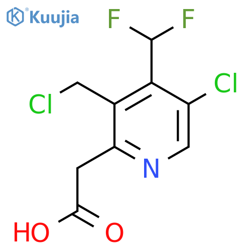 5-Chloro-3-(chloromethyl)-4-(difluoromethyl)pyridine-2-acetic acid structure