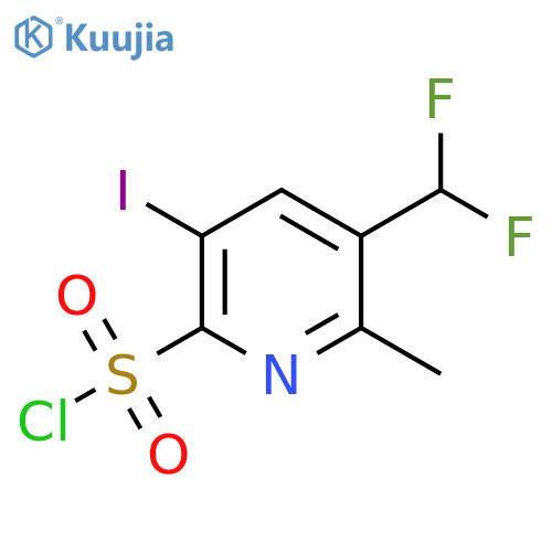 3-(Difluoromethyl)-5-iodo-2-methylpyridine-6-sulfonyl chloride structure