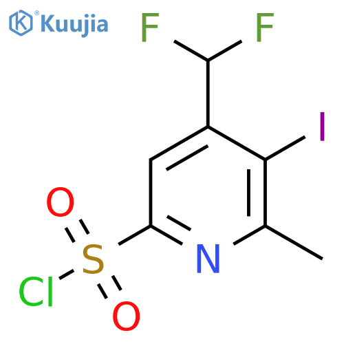 4-(Difluoromethyl)-3-iodo-2-methylpyridine-6-sulfonyl chloride structure
