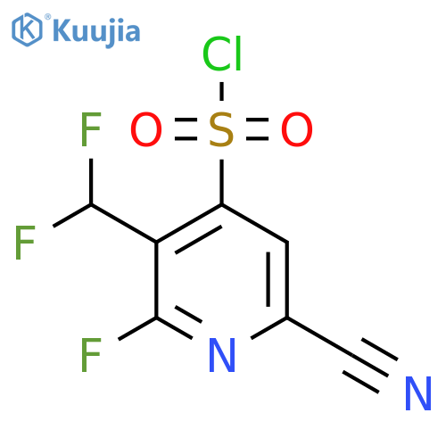 6-Cyano-3-(difluoromethyl)-2-fluoropyridine-4-sulfonyl chloride structure