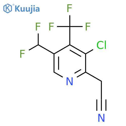 3-Chloro-5-(difluoromethyl)-4-(trifluoromethyl)pyridine-2-acetonitrile structure