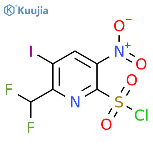 2-(Difluoromethyl)-3-iodo-5-nitropyridine-6-sulfonyl chloride structure