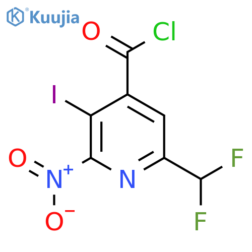 6-(Difluoromethyl)-3-iodo-2-nitropyridine-4-carbonyl chloride structure