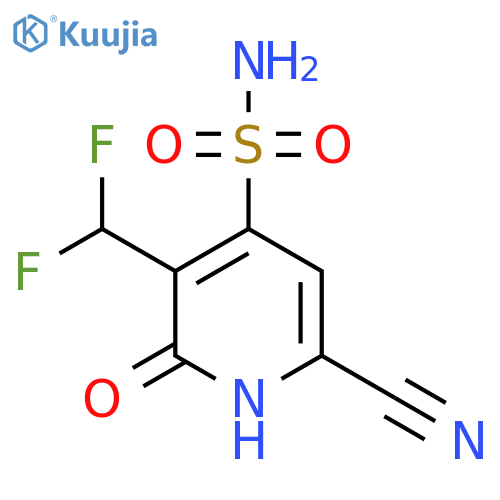 6-Cyano-3-(difluoromethyl)-2-hydroxypyridine-4-sulfonamide structure