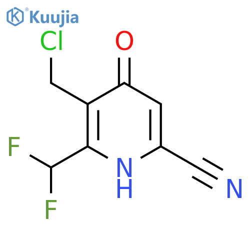 3-(Chloromethyl)-6-cyano-2-(difluoromethyl)-4-hydroxypyridine structure