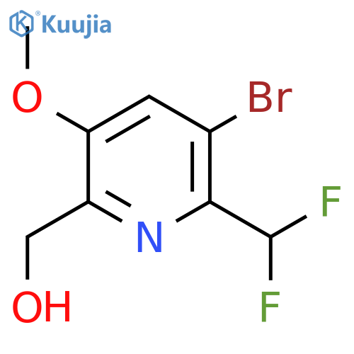 3-Bromo-2-(difluoromethyl)-5-methoxypyridine-6-methanol structure