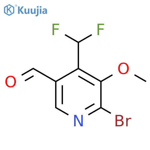 2-Bromo-4-(difluoromethyl)-3-methoxypyridine-5-carboxaldehyde structure